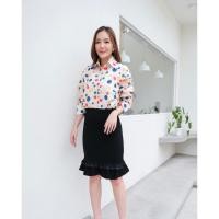 ราคา กระโปรงทำงานระบายหางปลาลูกไม้ (20882416200)