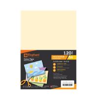 ราคา กระดาษการ์ดสี A4 120แกรม 100แผ่น/แพ็ค สีครีม ตราช้าง (27157873395)