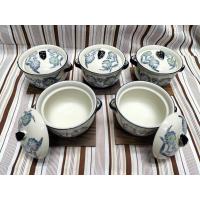 ราคา ชุดเชตถ้วยเซรามิคมีหูพร้อมฝา+แผ่นรองไม้ 5 ชุด (17538345538)