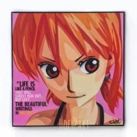 ราคา One piece วันพีช Nami นามิ อะนิเมะ รูปภาพ​ติด​ผนัง​ pop art แต่งบ้าน ของขวัญ กรอบรูป​ (6041170964)