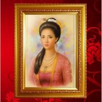 ราคา กรอบมงคลรูป พระสุพรรณกัลยา / งานบูชา /กรอบมงคล / กรอบขนาด 28.5 x 37.0 เซนติเมตร (28427747517)