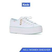 ราคา KEDS รองเท้าผ้าใบ มีส้น รุ่น TRIPLE UP MAGNOLIA BAKERY PIPING สีขาว ( WF67695 ) (24970957899)
