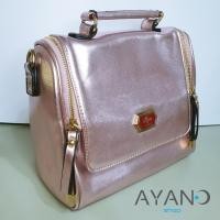 ราคา กระเป๋าสะพายทรูโทน LYN(ลินน์) (สีชมพูเมทาลิค) 10 นิ้ว ❤️ งานแฟชั่น (22624688921)