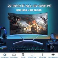 ราคา หน้าจอโค้ง ทั้งหมดในพีซี 27/24 นิ้วเดสก์ท็อปพีซี Intel Core i7 16GB + 512GB SSD Window10 คอมพิวเตอร์เกม PC เดสก์ท็อป (19291960241)