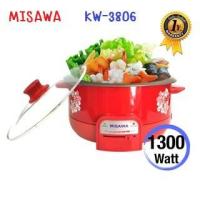 ราคา MISAWA หม้อสุกี้อเนกประสงค์ ปรับความร้อนได้ตามระดับที่ต้องการ รุ่น KW-3806 (Red) ผัด ทอด ต้ม อุ่นได้ (11103428562)