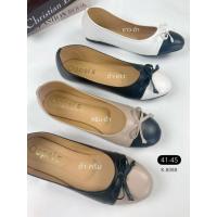 ราคา รองเท้าคัทชู ไซส์ใหญ่ 41-45 โบว์ หนังสองสี - SHER (24607467292)