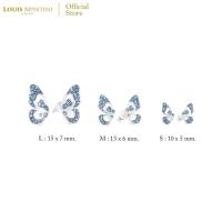 ราคา Louis Montini (Jewelry) ต่างหูเงินแท้ 92.5% ต่างหูผู้หญิง รูปปีกผีเสื้อ LJER134, LJER135, LJER136 (25103204764)