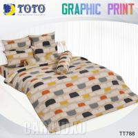 ราคา TOTO ชุดผ้าปูที่นอน 3.5ฟุต 5ฟุต 6ฟุต ลายกราฟฟิก Graphic TT788 สีน้ำตาล ลิขสิทธิ์แท้ #โตโต้ กราฟฟิก (25392495745)