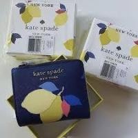 ราคา KATE SPADE แท้ % กระเป๋าสตางค์ KATE SPADE LEMON ใบสั้น สีน้ำเงิน พร้อมกล่อง (3261390990)