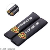 ราคา 【ฮ่องกงมอเตอร์ซิตี้】2pcs Carbon Fiber Seat Belt Covers Car Shoulder Pad Protection for Porsche Caynene Panamera Panamera (8829527961)