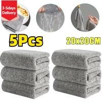 ราคา [3-5 วันมาถึง] 1/3/5 ชิ้น 2-in-1 ผ้าทําความสะอาดถ่านไม้ไผ่ | ผ้าขนหนูจานดูดซับซุปเปอร์ขนาด 20x20 ซม. สําหรับห้องครัว/ห้องน้ํา, การกําจัดน้ํามันที่อ่อนนุ่มเป็นพิเศษไมโครไฟเบอร์สีเทา (25744387961)