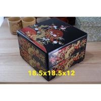 ราคา กล่องข้าวญี่ปุ่น กล่องเบนโตะ ดำ-แดง สไตล์ญี่ปุ่น กล่องใส่อาหาร ญี่ปุ่น 100% (7652710003)