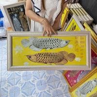 ราคา กรอบรูปภาพมงคล ปลามังกรเงินปลามังกรทอง ตัวเสริมฮวงจุ้ย รูปภาพ ของ ที่ระลึก ขึ้นบ้านใหม่ งานเกษียณ ตกแต่ง บ้าน ร้านค้า (29602140319)