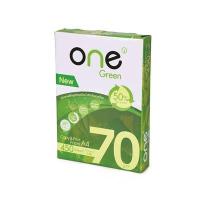 ราคา ONE GREEN กระดาษถ่ายเอกสาร A4 70 แกรม สีขาว (450 แผ่น) (28580845313)