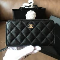 ราคา New Chanel Classic Caviar Zippy Medium Wallet GHW Holo29 (5520492956)