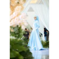 ราคา ชุดเดรสกินงานอิสลาม ชุดออกงานอิสลาม เดรสแขนยาวกระโปรงยาว (29420719710)