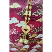 ราคา สร้อยคอเชือกถักหินหยกน้ำผึ้งรูปหัวใจ (9048721)