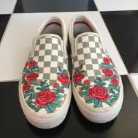 ราคา Vans Rose Embroidery slip-on มือสองของแท้100% (5604237848)