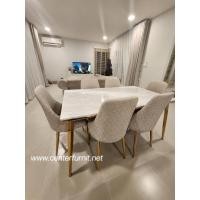 ราคา ชุดโต๊ะอาหารหินอ่อน 6 ที่นั่ง โต๊ะอาหาร เก้าอี้ หินอ่อน *ส่งฟรี กทม.ปริมณฑล ตจว.มีค่าส่ง เช็คค่าส่งก่อนได้ (29467007469)