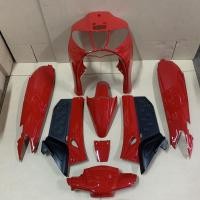 ราคา ชุดสี นูโวตัวเก่า สีแดง เฟรมรถ nouvo 5my ยกชุด8ชิ้น (12551985422)