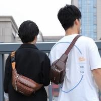 ราคา กระเป๋าคาดเอวหนังแฟชั่นผู้ชาย คาดอกคาดเอวเอนกประสงค์ (40502969866)