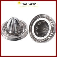 ราคา OIWLSAX321 1/2pcs ฝาคั้นน้ําผลไม้แก้ว,เงิน 3.38 นิ้ว Mason Jar ฝาคั้นน้ําผลไม้,ทําความสะอาดง่ายสแตนเลสคู่มือน้ําผลไม้คอมเพรสเซอร์ Lemon Squeezer ครัว (43511231311)