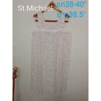 ราคา เดรสชุดนอนแขนกุด St.Michaelลายจุดน้ำเงินส่งต่อ (20371685932)