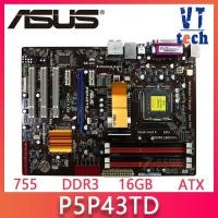 ราคา ASUS P5P43TD P5P43TD PRO เมนบอร์ด LGA 775 DDR3 16GB USB2.0 P43 ใช้เดสก์ท็อปเมนบอร์ดบอร์ด (42358751098)