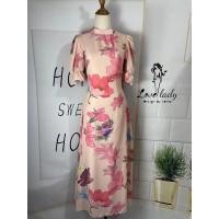 ราคา ❄เดรสยาว เดรสอลัง ผ้าชีฟอง สวย แขนพอง งานป้าย love lady (10121917964)