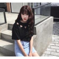 ราคา เสื้อยืดเจาะหัวใจร้านcintage (1318978842)