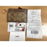 ราคา พวงกุญแจกระเป๋าใส่บัตร เหรียญ COACH แท้ % F88208 นำเข้าจากอเมริกา (7620213229)