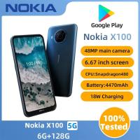 ราคา Nokia X100 5G SmartPhone CPU Qualcomm Snapdragon 480 ความจุแบตเตอรี่ 4470mAh 48MP โทรศัพท์การใช้งานกล้อง (26221850671)