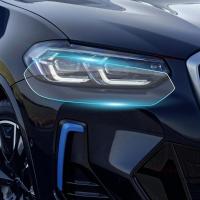 ราคา สําหรับ BMW IX3 M Sport 2022 2023 2024 2 ชิ้นไฟหน้ารถฟิล์มสีขาวสีดํา TPU Stickerauto ชิ้นส่วนตกแต่งรถ (42811649115)
