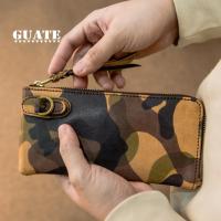 ราคา GUATE กระเป๋าสตางค์หนังแท้ รุ่น MLT09 กระเป๋าสตางค์ใบยาว หนังอิตาลี เท่ วินเทจ (24986769058)