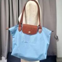 ราคา กระเป๋า Longchamp Le Pliage Original Tote bag ไซส์ M หูยาว สี Arctice Ice Blue (44001991274)