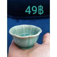 ราคา กระถางต้นไม้จิ๋ว ทรงใบบัว สีเขียว (8203861959)
