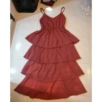 ราคา เดรสสายเดี่ยวขนมชั้น มือ2 (2806296367)