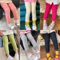 ราคา พร้อมส่ง ลดสุดๆกางเกงขายาวเด็ก เลคกิ้งเด็ก ปักมุกปลายขา ผ้ากากเพชร สไตล์เกาหลี (6670513963)