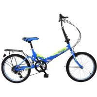 ราคา K-BIKE MAXX จักรยานพับได้ FOLDING BIKE 20 นิ้ว 6 Speed รุ่น 20K62 (New Design) (น้ำเงิน/เขียว) (914144721)
