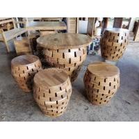 ราคา ชุดสนามไม้สัก โต๊ะสนาม ทรงโอ่ง (2705987739)