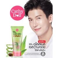 ราคา สูตรใหม่!พร้อมส่ง Cathy doll 99% Aloe Vera & Snail Serum Soothing Gel (532368531)