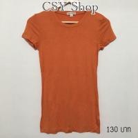 ราคา เสื้อยืดสีส้มล้วน zenana outfitters size S (877550879)
