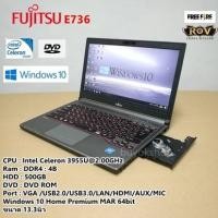 ราคา โน๊ตบุ๊คมือสอง Notebook Fujitsu E736 Celeron 3955U(2.00GHz)RAM:4GB/HDD:500GB ขนาด 13.3 นิ้ว (13596560766)