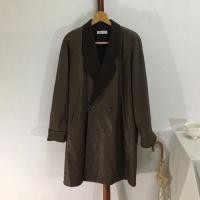 ราคา Used06/coatหนังบางสีน้ำตาลเข้ม (1757216385)