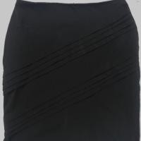 ราคา กระโปรงทำงานสีดำ ผ้าฮานาโกะแต่งลายคาดไขว้ด้านหน้า กระโปรง Size XL เอว 32 (1173097515)
