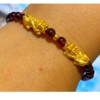 ราคา ข้อมือ โกเมนแท้ ปี่เซี่ยะทองคำแท้ (4615848169)