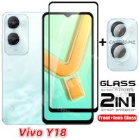 ราคา Vivo Y18 2024 2in1 ฟิล์มกันรอยหน้าจอสําหรับ Vivo Y28S 18 VivoY18 18Y 4G 5G โปร่งใสหน้าจอโทรศัพท์สําหรับ Vivo Y18 Y 18 VivoY18 4G 5G 2024 กระจกนิรภัยเลนส์กล้อง (25977825966)