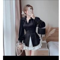 ราคา เสื้อเชิ้ตแขนยาวสไตล์เลดี้ผูกโบว์ด้านหลังจากการออกแบบสํานักงานบาง (41758817063)