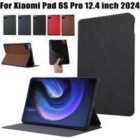 ราคา สําหรับ Xiaomi Pad 6S Pro 12.4 นิ้ว 2024 คุณภาพสูง PU หนังฝาครอบ Xiaomi Pad 6S Pro 12.4 แฟชั่น TPU กันกระแทกแท็บเล็ตป้องกันกรณี (24472482856)