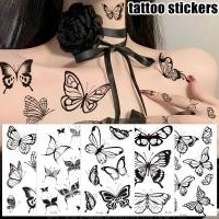 ราคา 30 ชิ้น/เซ็ต 3D ผีเสื้อสีดํารอยสักชั่วคราว Water Transfer Body Art สติกเกอร์สําหรับงานปาร์ตี้ Elegant Skin Decor (29185990286)